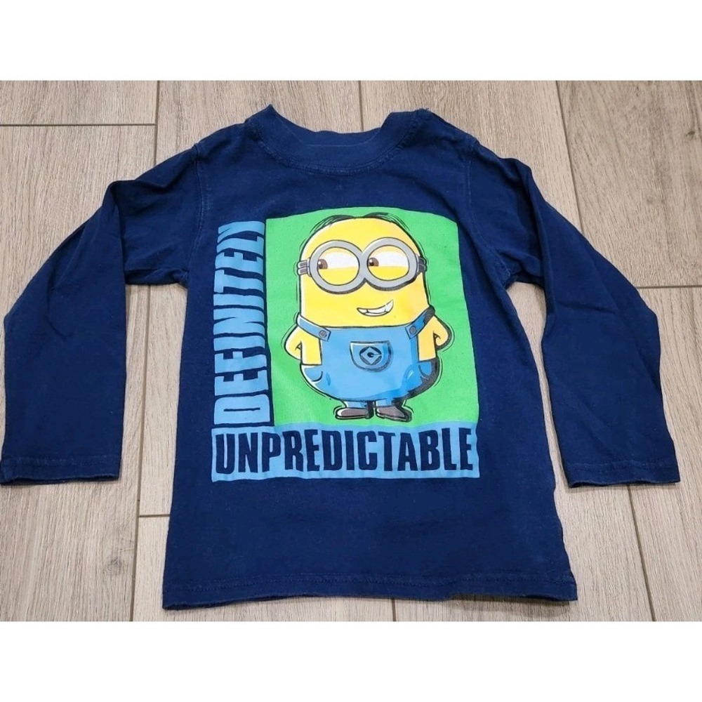 Despicable‎ Me Minion Unpredictable Kids 4T Long Sleeve Graphic Tee Shirt